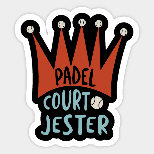 Padel Court Jester Sticker by whyitsme